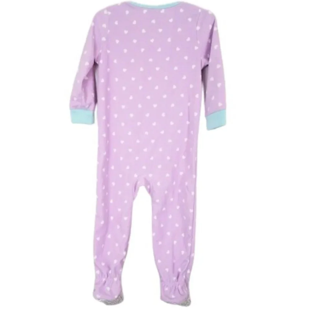CARTER'S Lavender & White 1 Piece Holiday Footie Pajamas NWT Infant Girl's 24 M